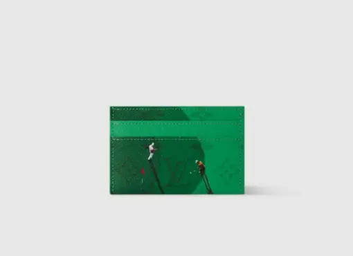 LV Double Card Holder Vert