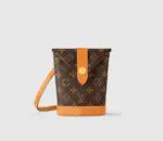 LV Envelope Pouch Aged natural cowhide-leather trim