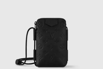 LV Lace Up Pouch Black