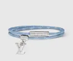 LV Monogram Double Tour Bracelet Denim Blue