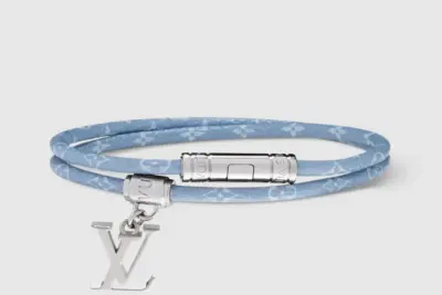 LV Monogram Double Tour Bracelet Denim Blue