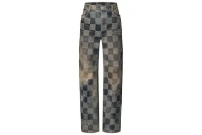 LV Damier Washed Denim Skate Pants Indigo