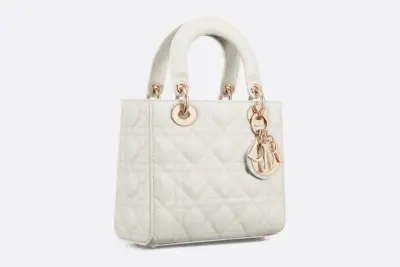 Small Lady Dior My ABCDior Bag Latte Cannage