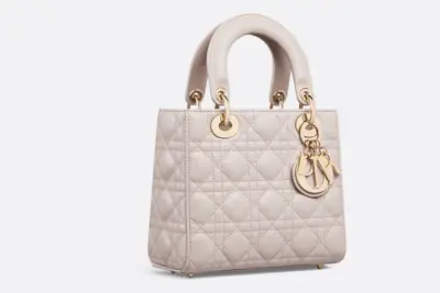 Small Lady Dior My ABCDior Bag Linen Beige
