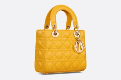 Small Lady Dior My ABCDior Bag Sunny Yellow