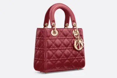Small Lady Dior My ABCDior Bag Cherry Red