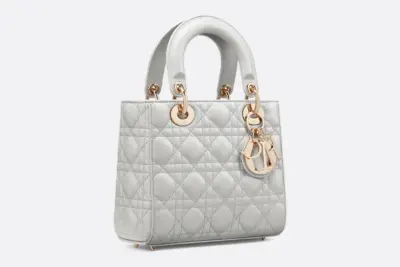 Small Lady Dior My ABCDior Bag Cloud Gray