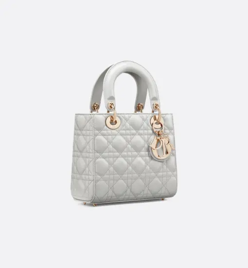 Small Lady Dior My ABCDior Bag Cloud Gray