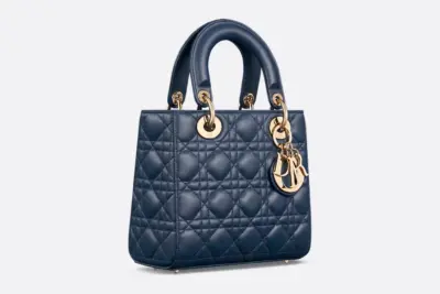 Small Lady Dior My ABCDior Bag Deep Ocean Blue