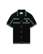 Casablanca Tennis Crochet Shirt Black