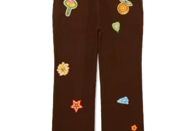 Casablanca Motif Crochet Trousers