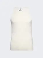 CASABLANCA Boucle Ribbed Vest Top White