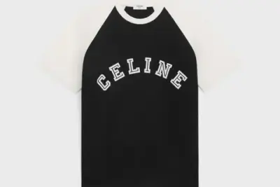 celine loose t-shirt in cotton jersey black white