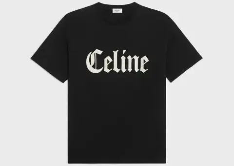 celine loose t-shirt in cotton jersey black