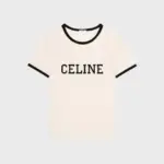 celine regular t-shirt in cotton jersey Washed White