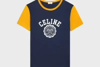 Celine Blason regular fit cotton jersey t-shirt Navy