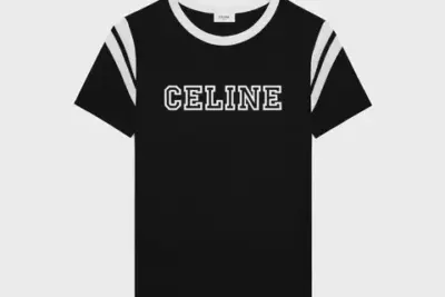 celine loose t-shirt in cotton jersey black
