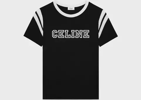 celine loose t-shirt in cotton jersey black
