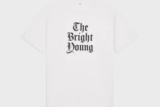 Celine bright young loose t-shirt in cotton jersey white