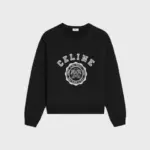 Loose Blason sweatshirt made of cotton fleece black