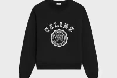 Loose Blason sweatshirt made of cotton fleece black