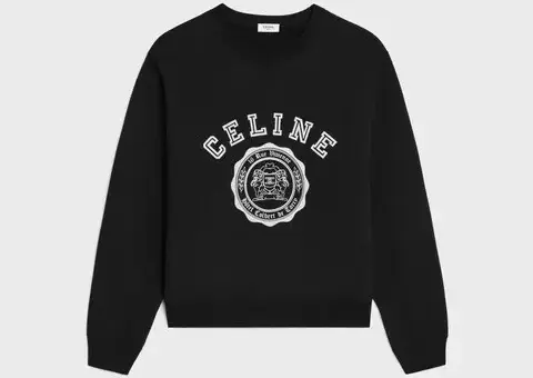 Loose Blason sweatshirt made of cotton fleece black - XL