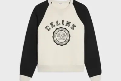 blason loose sweatshirt IN cotton fleece cream