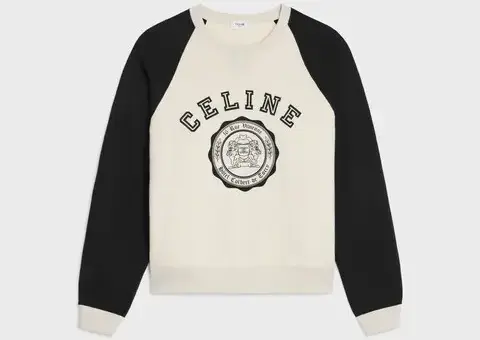 blason loose sweatshirt IN cotton fleece cream - L