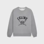 loose blason sweatshirt in cotton fleece grey