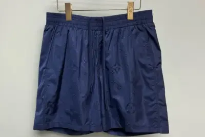 LV 3D Pocket Monogram Swim Board Shorts Navy Blue