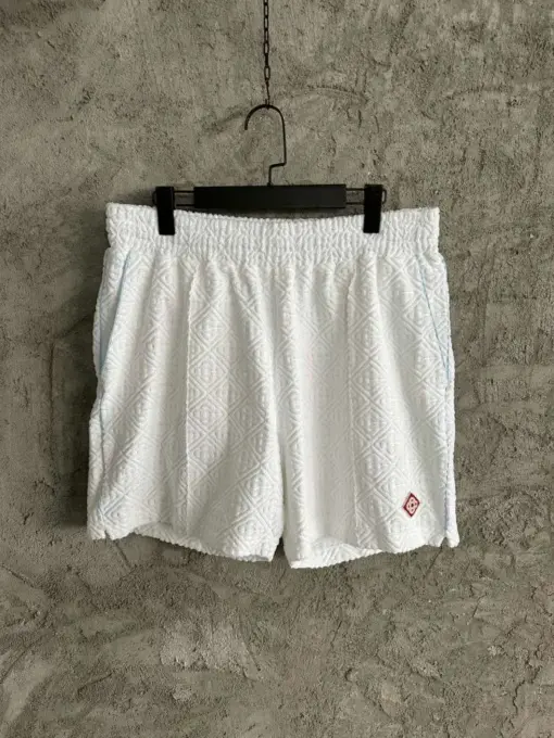 Casablanca Monogram Toweling Shorts White