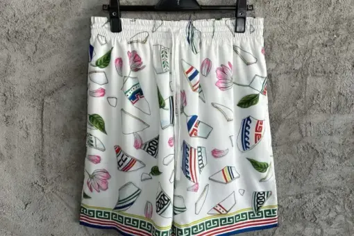 Casablanca Le Vase Brise Shorts White