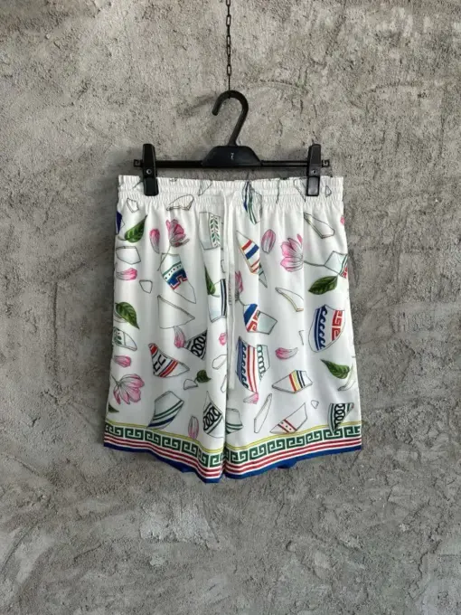 Casablanca Le Vase Brise Shorts White