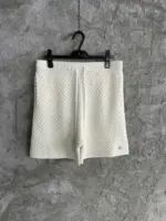 Casablanca Textured Knitted Shorts White