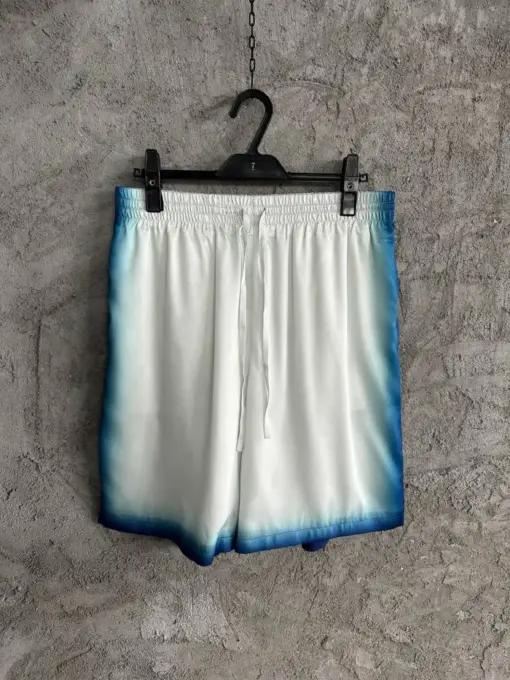 CASABLANCA Casa Way Skate Silk Shorts Blue