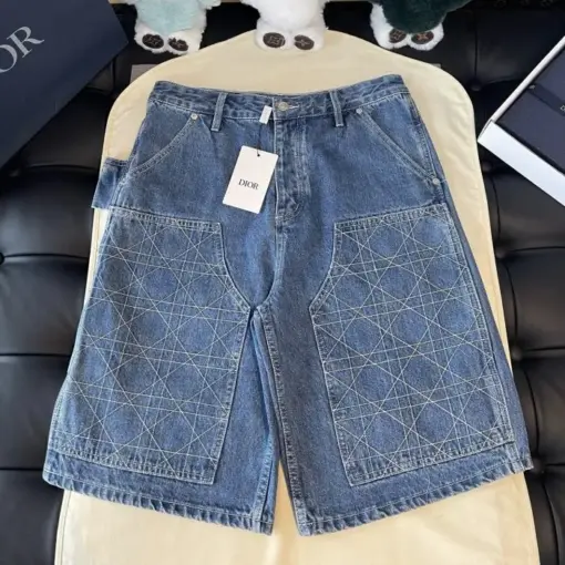 Dior Bermuda Denim Shorts Blue