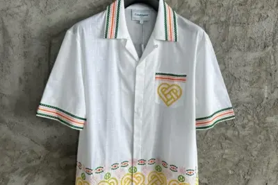 Casablanca Gradient Heat broderie-anglaise Shirt White