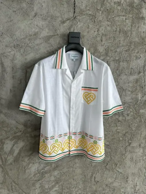 Casablanca Gradient Heat broderie-anglaise Shirt White