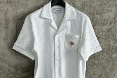 Casablanca Monogram Toweling Shirt White