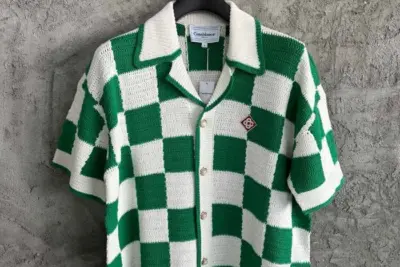 Casablanca Gradient Wave Texture Shirt White & Green