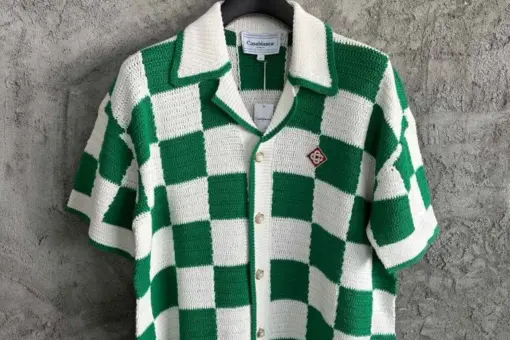 Casablanca Gradient Wave Texture Shirt White & Green