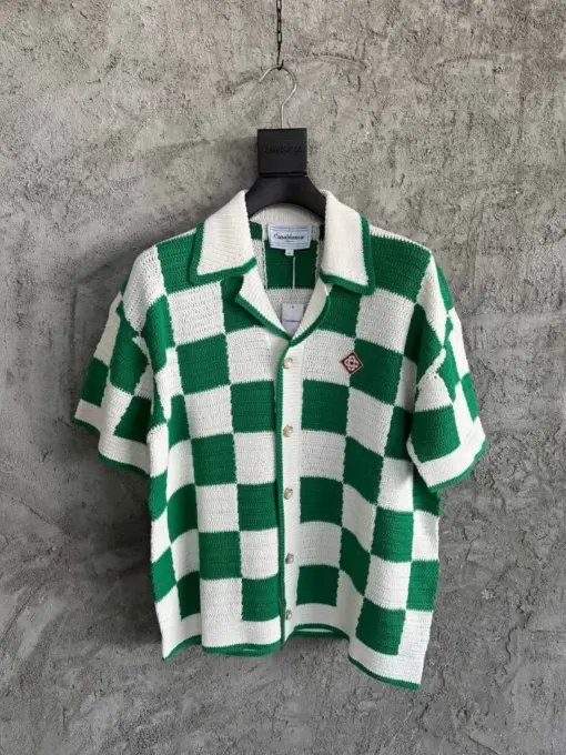 Casablanca Gradient Wave Texture Shirt White & Green