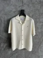 Casablanca Textured Knitted Shirt White