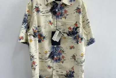 Prada Hawaii Print Bowling Shirt Yellow