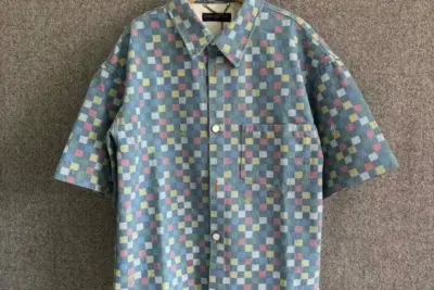 LV Damier Chambray Short-Sleeved Shirt Multicolor