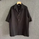 LV Printed Monogram Silk Shirt Dark Brown