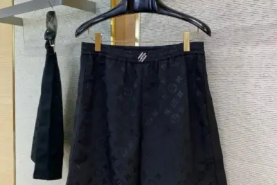 LV Monogram Moire Jacquard Silk Shorts