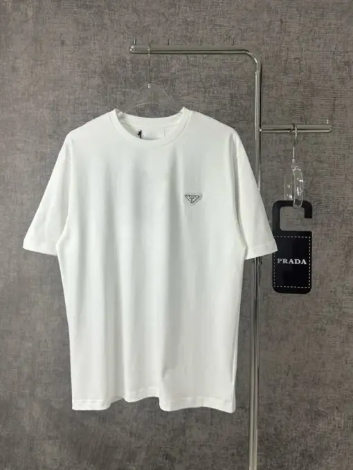 Prada logo-patch short-sleeve T-shirt white