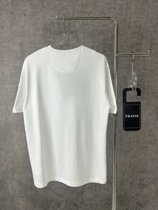 Prada logo-patch short-sleeve T-shirt white - Image 2