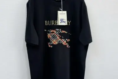 Burberry Cross Stitch EKD​ Cotton T-shirt in Black